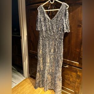 Beautiful sliver wedding mother of bride dress